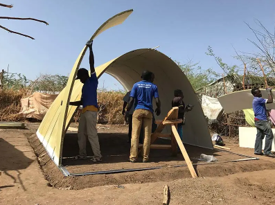 Innovative shelter løsninger til flygtninge og internt fordrevne befolkningsgrupper
